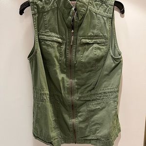 Green zip up vest